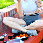 Second pic of Angel Fucks a Toy in the Park