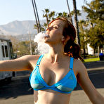 First pic of Kayla Coyote in a Blue Bikini