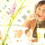 Second pic of Melena A relaxes outdoors in the afternoon and ends up playing with her salacious pussy