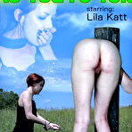 First pic of SexPreviews - Lila Katt is cuffed in chains dungeon bound her shaved pussy exposed and toyed