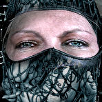 First pic of SexPreviews - Rain DeGrey naked gagged blonde is bound in a bdsm net by lezdom Sister Dee