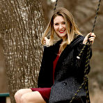 First pic of Katie Darling in a Red Dress Outdoors