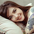 Fourth pic of Tattooed babe showing tight ass in thong panties for Suicide Girls | Erotic Beauties