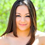 Second pic of Latina teen Marisol FTV is smiling shaking boobs and showing nude beaver outdoor