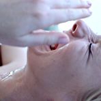 Fourth pic of Sweet blonde teen Kyleigh Ann practices oral sex and takes a rough hardcore stuffing.