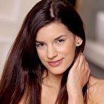 Fourth pic of Graceful and leggy brunette hottie Candice Luca wants you to check out her fine slit