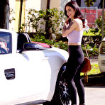 First pic of Melody Foxx rides the driver's pole in a secluded area