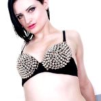 First pic of Stretched lingerie girl Annika Amour is erotically moving and stripping off