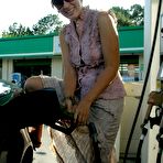 First pic of Exposing her private parts in public