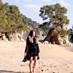 Third pic of Verona Sky gives dude a blowjob on rocky beach - Only Blowjob - PornstarsNaked.com