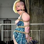 Second pic of BDSM freak Denali Winter enjoys some twisted bondage fun with sex toys & insertions