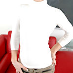 First pic of Blonde chick Drew Allure willingly licking every winkle of the rock hard cock