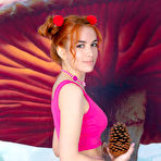 First pic of Bianca Cute Redhead in a Skirt