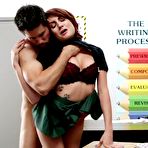 Third pic of Teenie takes a examine break to gargle and plumb