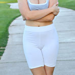 Third pic of Blake Blossom stretching and flashing tits in public for FTV Girls | Erotic Beauties