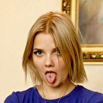 Third pic of Cute blonde teen  Victoria Minina teasing in dress and high heels | Erotic Beauties