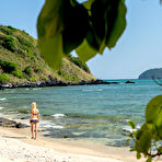 First pic of Delilah G teasing nude outdoors on the beach for Stunning18 | Erotic Beauties