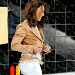 First pic of Anita Queen makes another brunette take unwanted shower with her clothes on