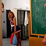 First pic of Pretty cheerleader Ally Kay getting roughly fucked in mouth and hot nub