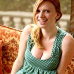First pic of Red-haired chick Lilly Killian with big boobs and smooth pussy bares all playfully