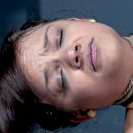 Second pic of SexPreviews - Kiki Cali petite submissive brunette bound in rope and stripped made to orgasm