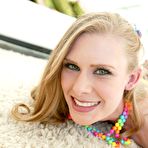 First pic of Juicy assed Sunset Diamond gets her wrists tied behind her back and takes cock in her helpless hole