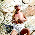 Second pic of NatalieK outdoor masturbation in shorts and tits out