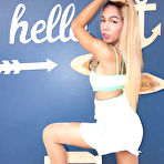 First pic of Blondie White Dress Facial Bareback