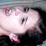 Second pic of SexPreviews - Marina busty pantyhose brunette is double toyed in rope bondage on the floor