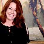 First pic of Naughty American cougar playing with her unshaved pussy