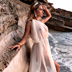 First pic of Sensual busty blonde Cara Mell teasing on the beach at sunset | Erotic Beauties