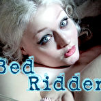 First pic of SexPreviews - Arielle Aquinas petite blonde is rope bound to her metal bed and ass toyed