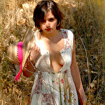 First pic of Beautiful woman undresses outdoors