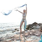Second pic of Delicious blonde hottie Nika N is showing off her amazing teen body at the beach