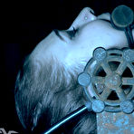 Second pic of SexPreviews - Stephie Staar in electro and metal bondage in dark dungeon her naked body exposed