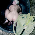 Fourth pic of SexPreviews - London River busty blonde is bound in the wood and in a kinky bdsm dungeon