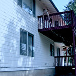 Third pic of SexPreviews - Sasha Heart busty is bound outdoors by remote house her naked body exposed