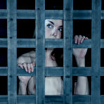 Third pic of SexPreviews - Amarna Miller long hair brunette bound and toyed in dark bdsm dungeon
