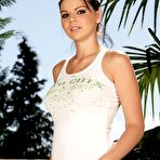 Second pic of 
	  Daisy West removes her shirt and shorts outdoors | Sexy-Models.Net