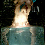 First pic of Bound absolutely helpless blonde Angelene Black gets showered and dunked by Sir C