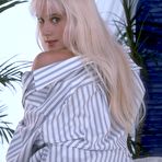 Second pic of Blonde Sasha plays with her hairy pussy - Digital Desire Babes