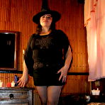 First pic of Plumper witch Viki poses with natural colossal boobs