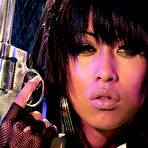 Third pic of BLUE NEON ART girl MANDY on Halloween