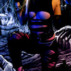 Fourth pic of BLUE NEON ART girl MANDY on Halloween