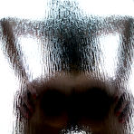 Second pic of Brunette girl Abby Cross washing in the shower and sowing the naked body