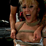 Third pic of Blonde Dylan Ryan gets tied up and then finds her pussy filled with cock