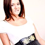 First pic of Frisky Asian milf CeCe Stone is on the table showing hot view up the short skirt