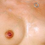 Fourth pic of Latin girl Mollie Holliday in blue panties gets fucked and then takes cumshot on her small titties