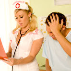 First pic of Allison Pierce Nurse Allison Pierce has just what Rocco Reed when she finds him with an irresistible hard on.
