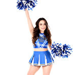 First pic of Ariana Van X sexy cheerleader strips nude and spreads her pussy